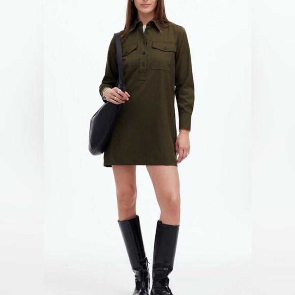 Hotouch Green Mini Shirt Dress Sz S